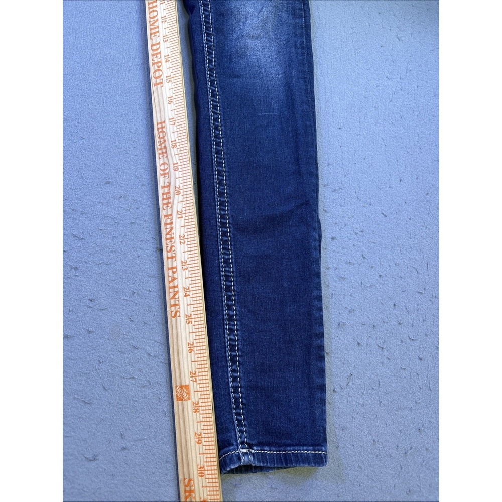 Rock Revival JEANS NICCI WOMENS 24 Mid-Rise Skinny Blue Denim Embellished - Picture 3 of 9